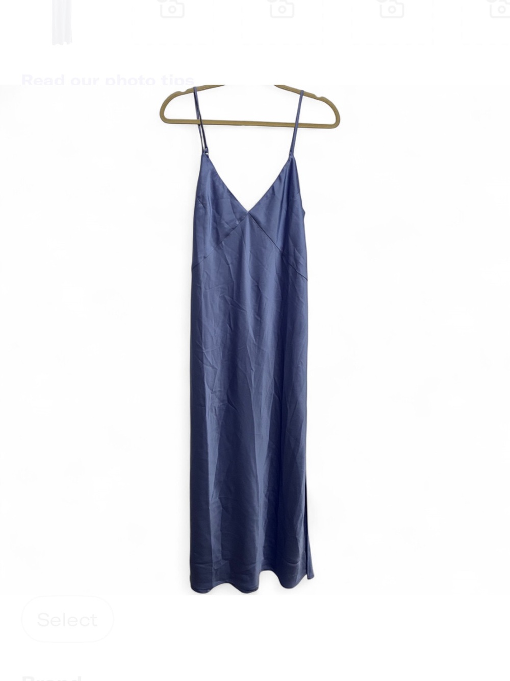 NWT A New Day Light Blue Slip Maxi Dress with Spaghetti Straps